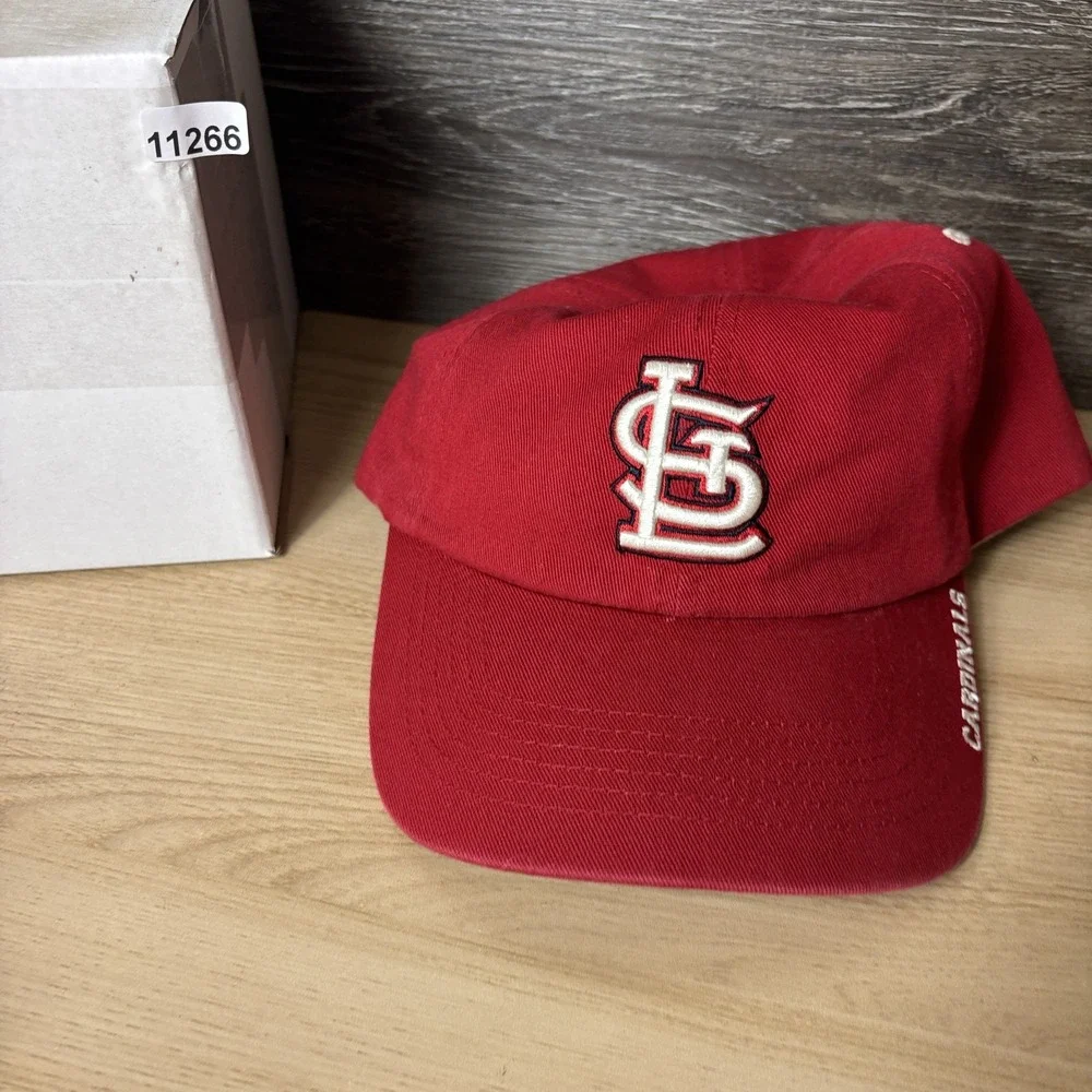 St. Louis Cardinals Hat Cap Strap Back Red White MLB Baseball Mens Fan Favorite